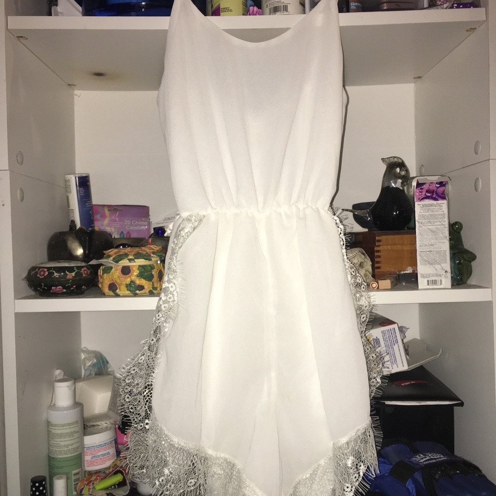 White lace romper